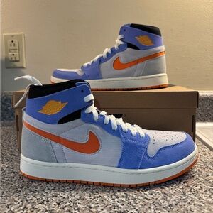 Air Jordan 1 High Zoom CMFT 2 University Blue Sail White Men's 9.5 DV1307-184